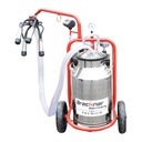 Aparat de muls vaci cu grup colector 160cc, sasiu vopsit electrostatic, bidon inox 30L, 1 post