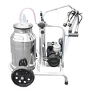 Aparat de muls vaci cu grup colector 160cc, sasiu galvanizat, bidon inox 30L, 1 post, pahar inox