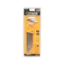 Set 9 imbusuri hexagonale cu brat scurt si varf sferic unghi desfacere 25 grade profesional Coofix