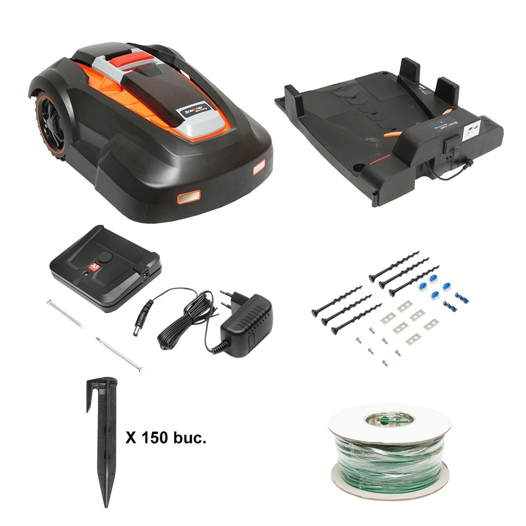 Robot pentru tuns gazon latime taiere 240mm, pentru suprafete de pana la 1000mp cu aplicatie pe smartphone