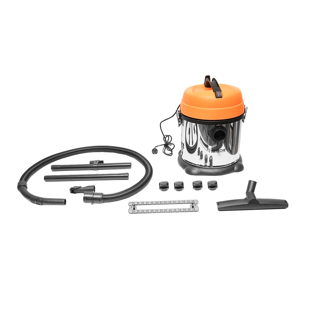 Aspirator profesional industrial umed/uscat volum 20L tensiune alimentare 220V, putere 1200W corp din inox Hoteche