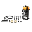 Aspirator profesional industrial umed/uscat volum 40L tensiune alimentare 220V, putere 1200W corp din inox Hoteche