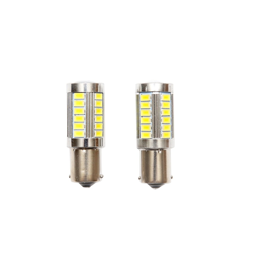 Set 2 becuri LED SMD 12V BAU15 0,25A lumina rece