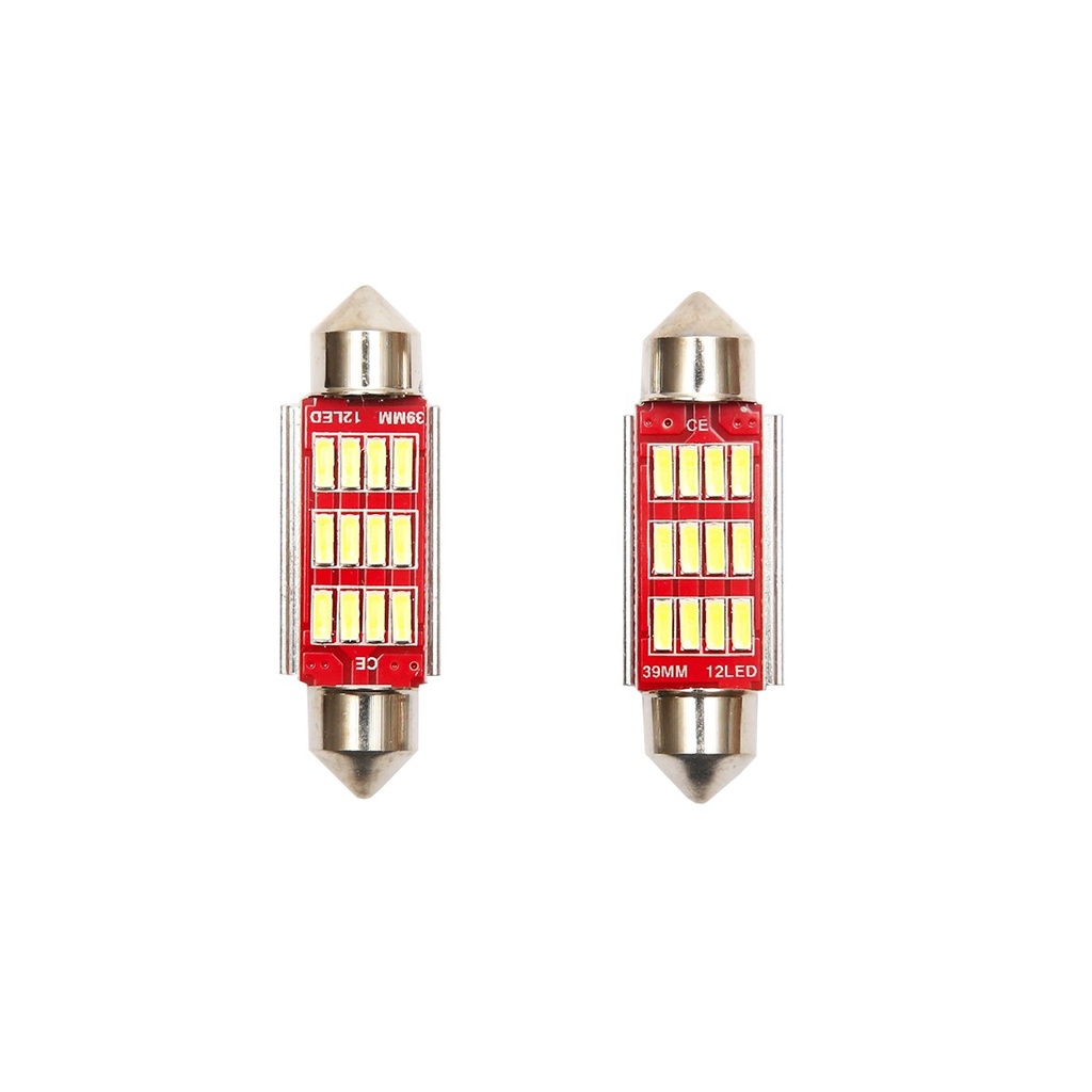 Set 2 becuri LED SMD SOFIT 39/12mm 12V 0,145A lumina rece