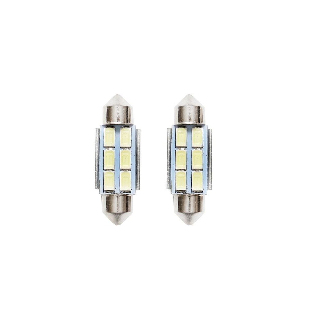 Set 2 becuri LED SMD SOFIT 36mm 12V 0,2A lumina rece