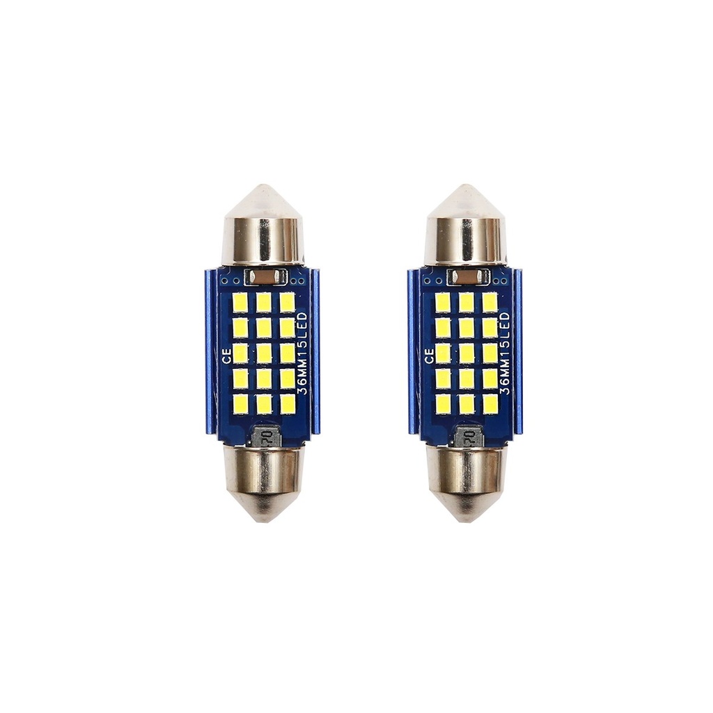 Set 2 becuri LED SMD SOFIT 36mm 12V 0,2A lumina rece