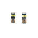 Set 2 becuri LED SMD 12V T10 0,05A lumina rece