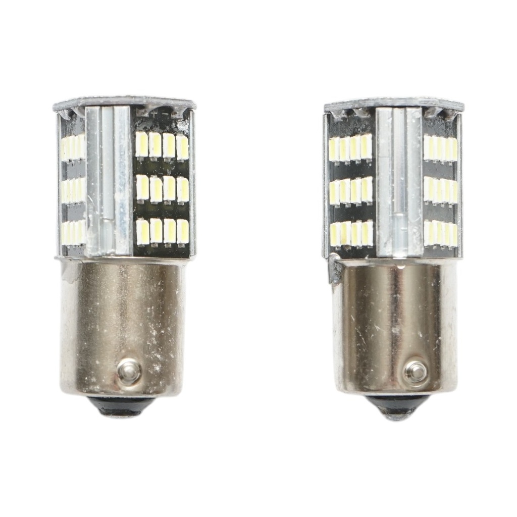 Set 2 becuri LED SMD 12V BAU15S 0.10A lumina rece