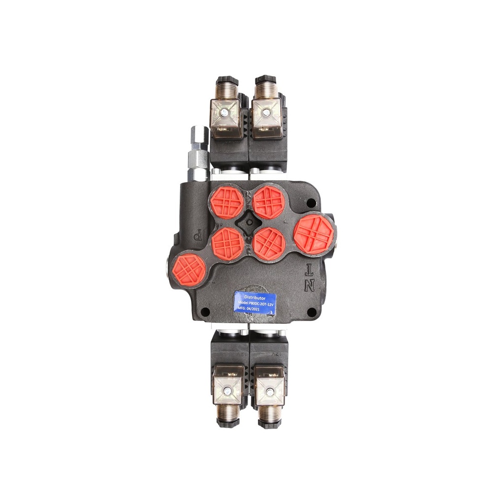 Distribuitor hidraulic P80 electromagnetic cu 2 cai, 12V