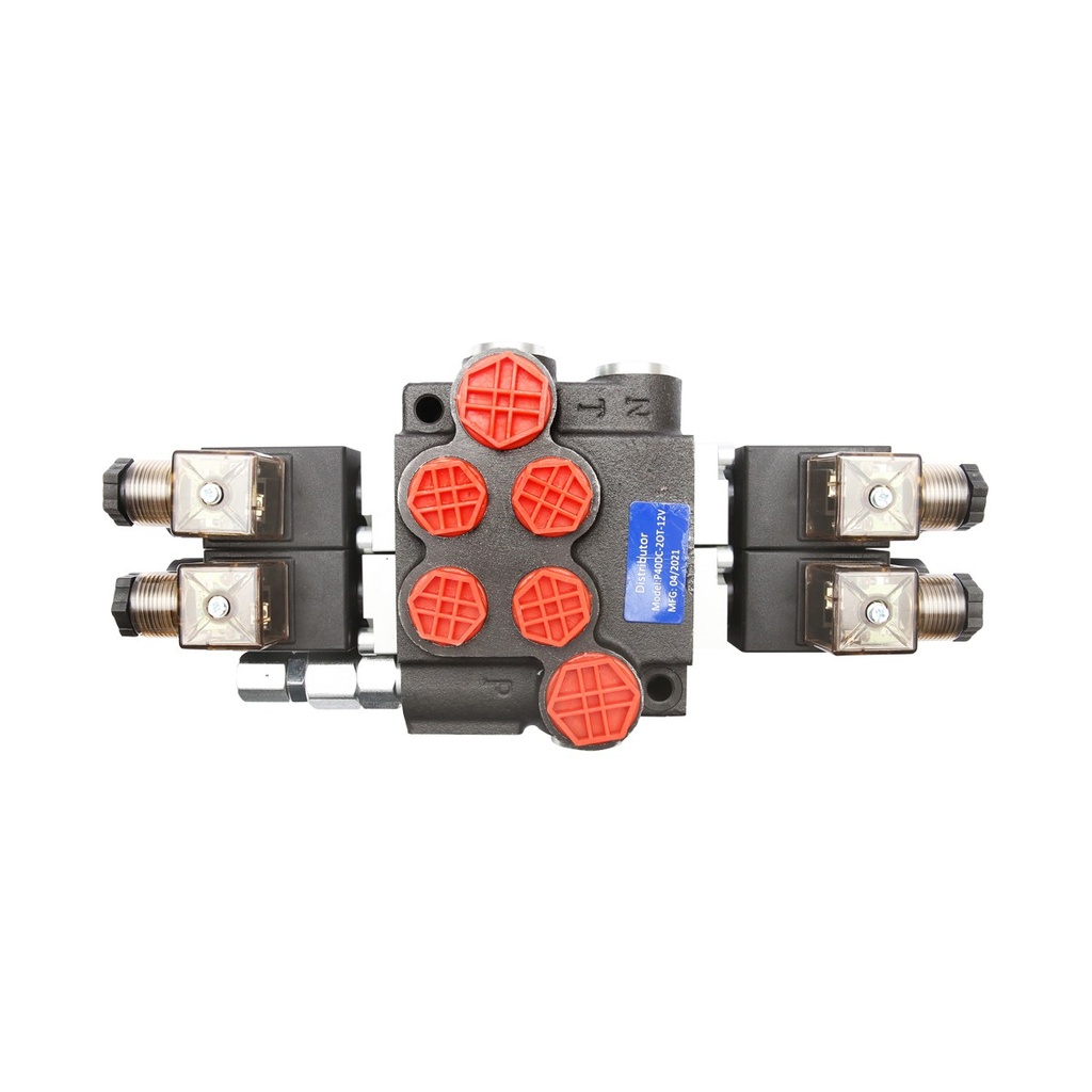 Distribuitor hidraulic P40 electromagnetic cu 2 cai, 12V