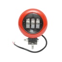 Lampa proiector rotund rosu cu LED 30W 12V/24V 10-30V