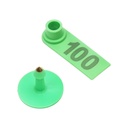 Set 100 crotalii numerotate 001-100 verzi pentru capre, oi