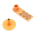 Set 100 crotalii numerotate 101 -200 portocalii pentru capre, oi