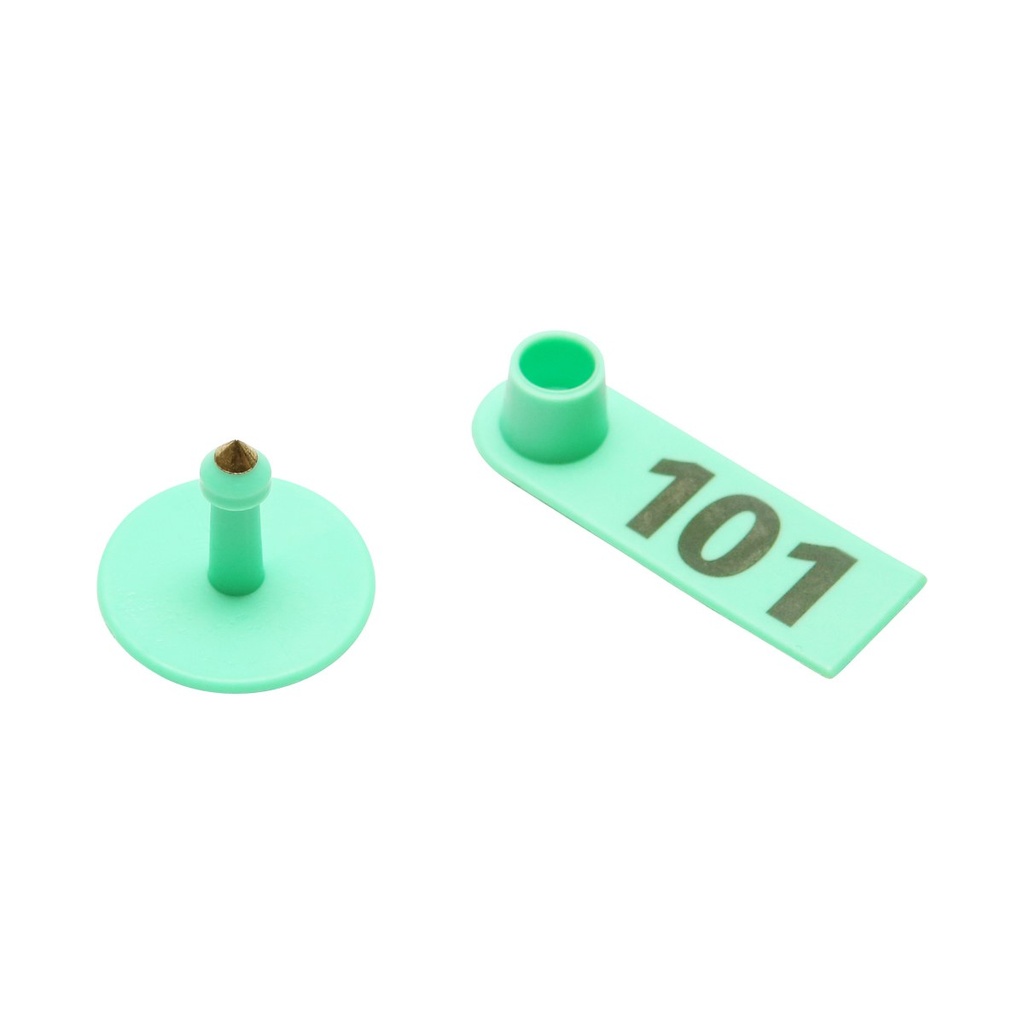 Set 100 crotalii numerotate 101 -200 verzi pentru capre, oi