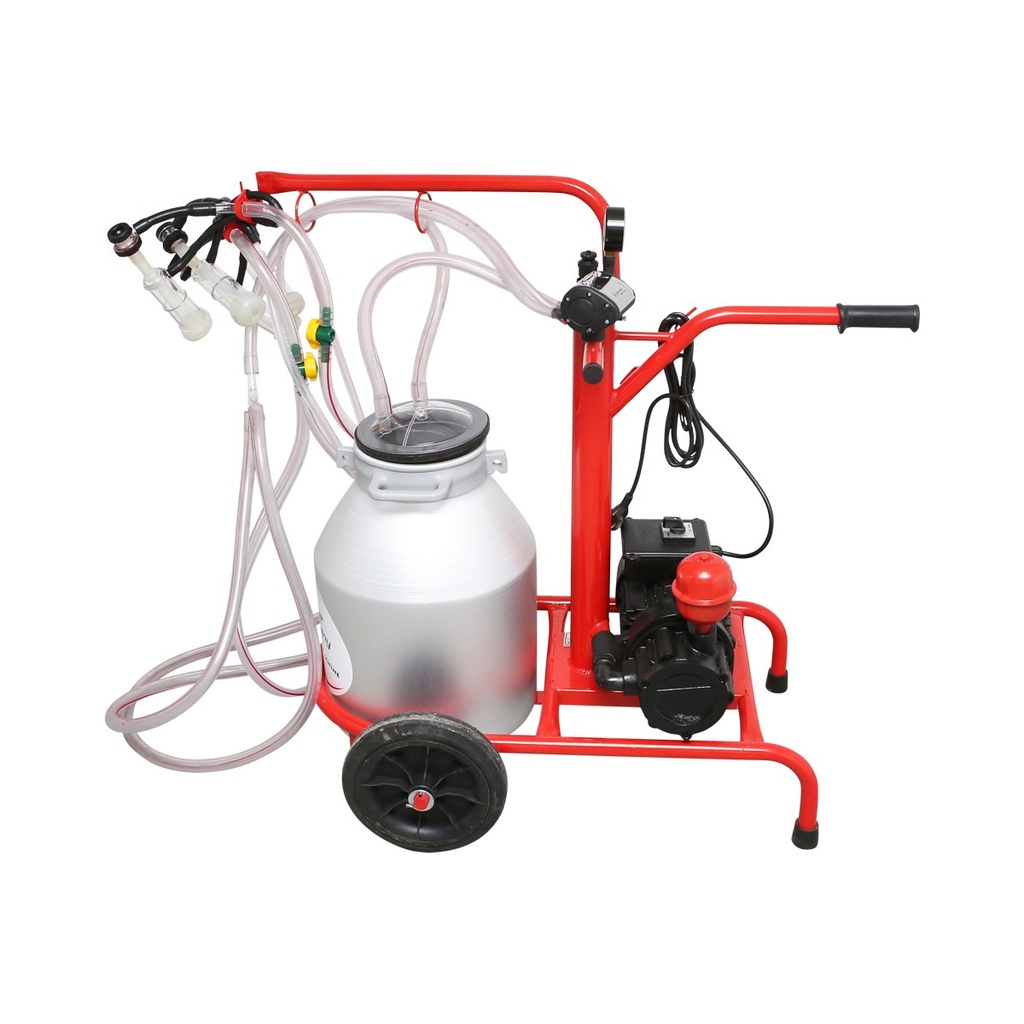 Aparat de muls oi 1 post bidon 30L aluminiu cu vid in cadru (vacuum)
