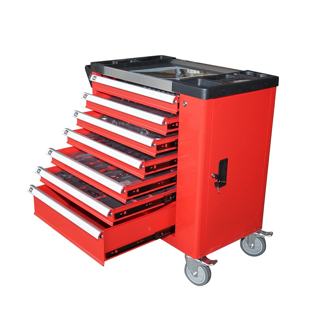 Dulap carucior metalic cu scule 7 sertare 245 piese