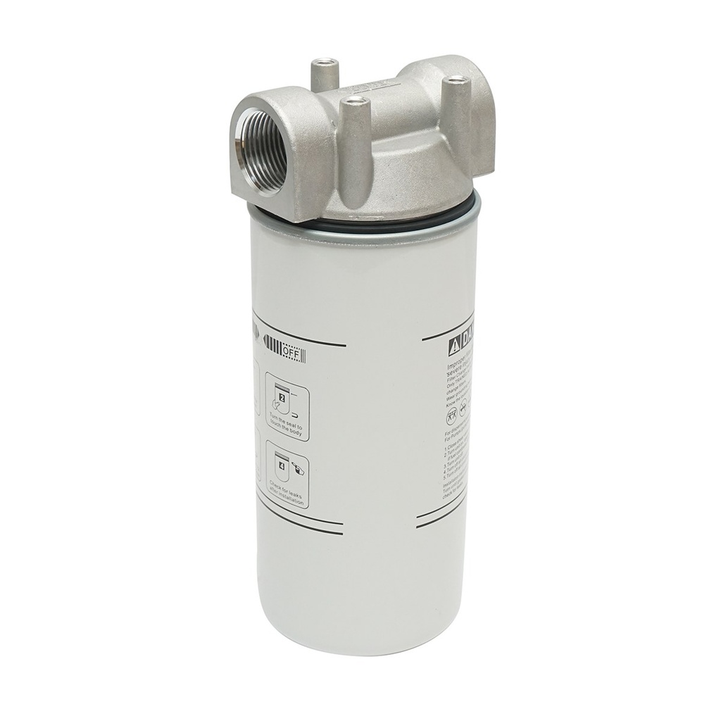Filtru si suport (baterie) indepartare particule rezervor motorina, presiune 3.4 bar, debit 94.6 L/min, 30 microni, 1-1/2 -16 UNF