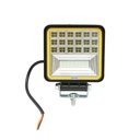 Proiector patrat LED cu DRL 126W, 10-30V, alb-galben, carcasa aluminiu 106x134x30mm