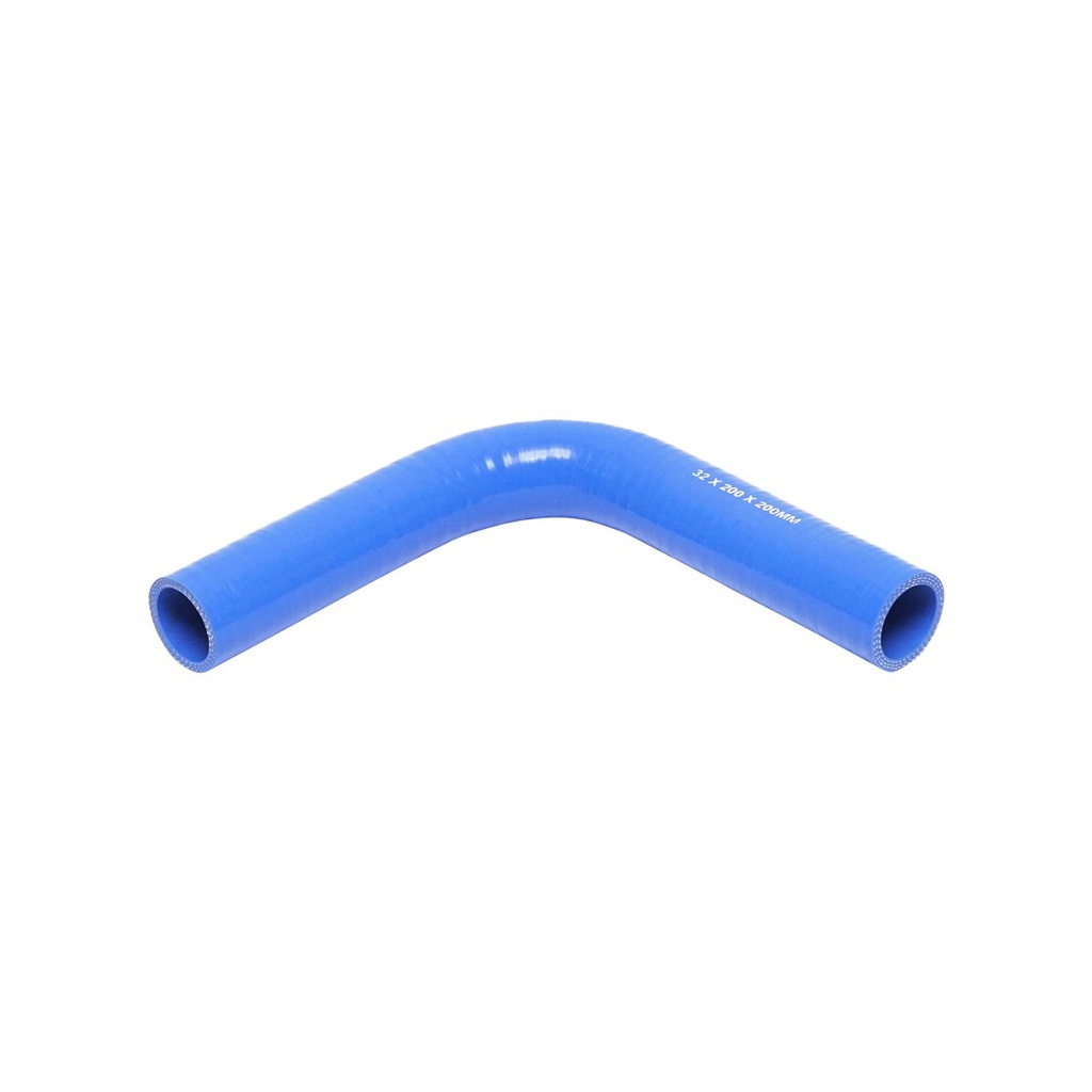 Furtun cotit silicon 90 grade cu insertie textila 32x200x200mm