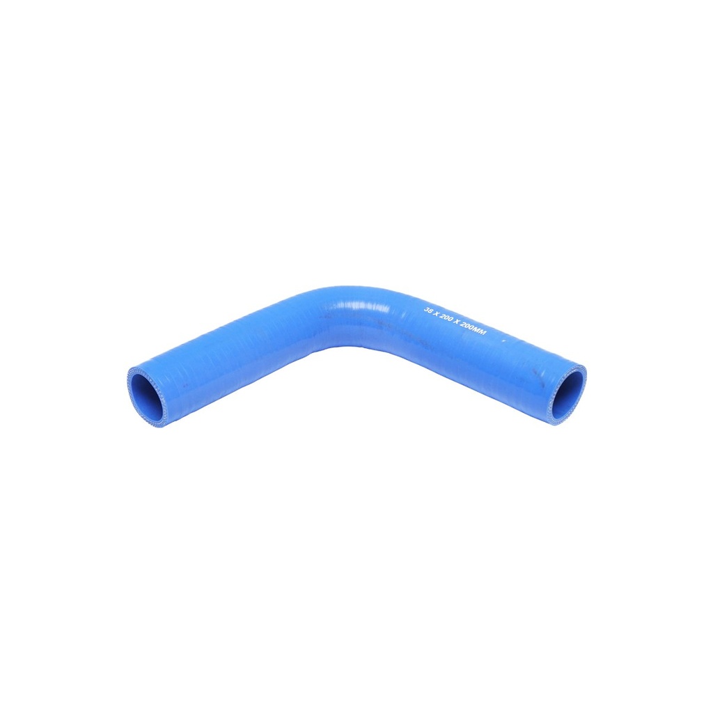 Furtun cotit silicon 90 grade cu insertie textila 38x200x200mm