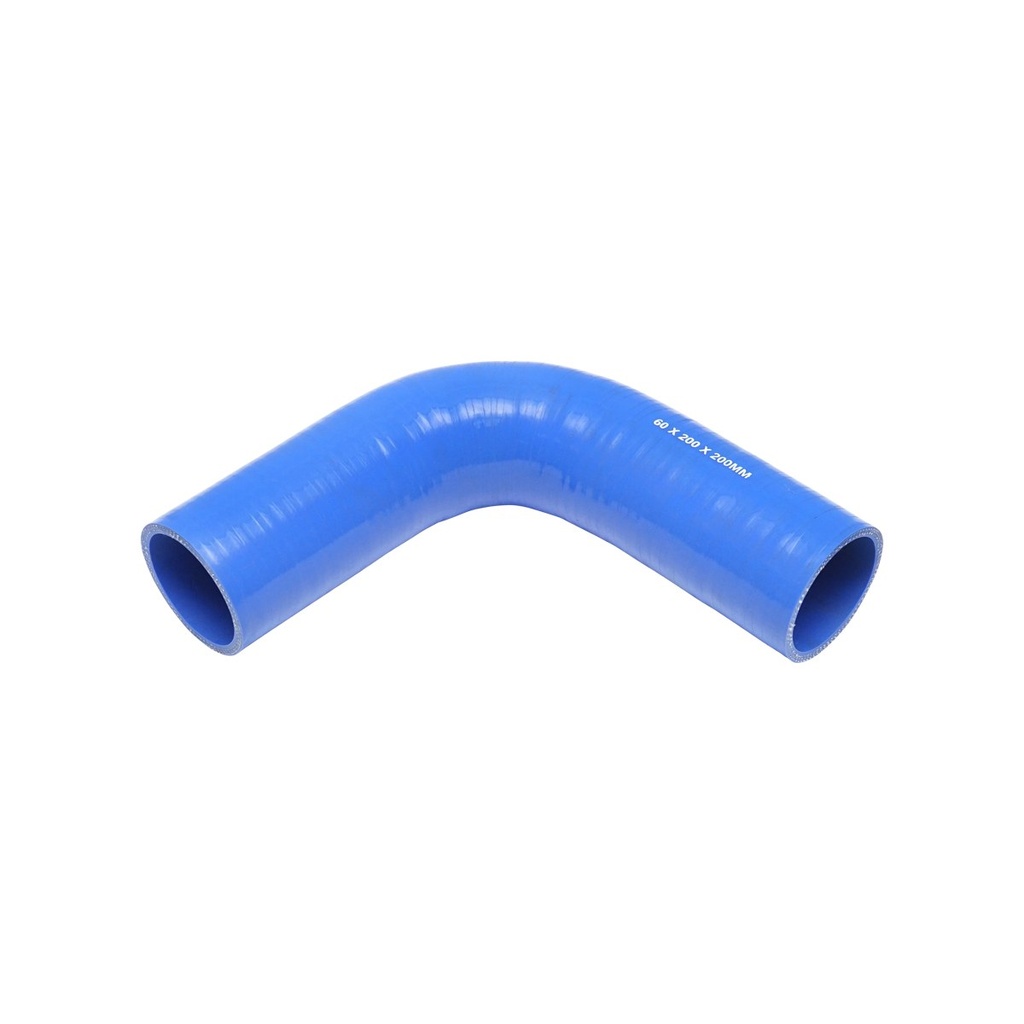 Furtun cotit silicon 90 grade cu insertie textila int. 60x200x200mm