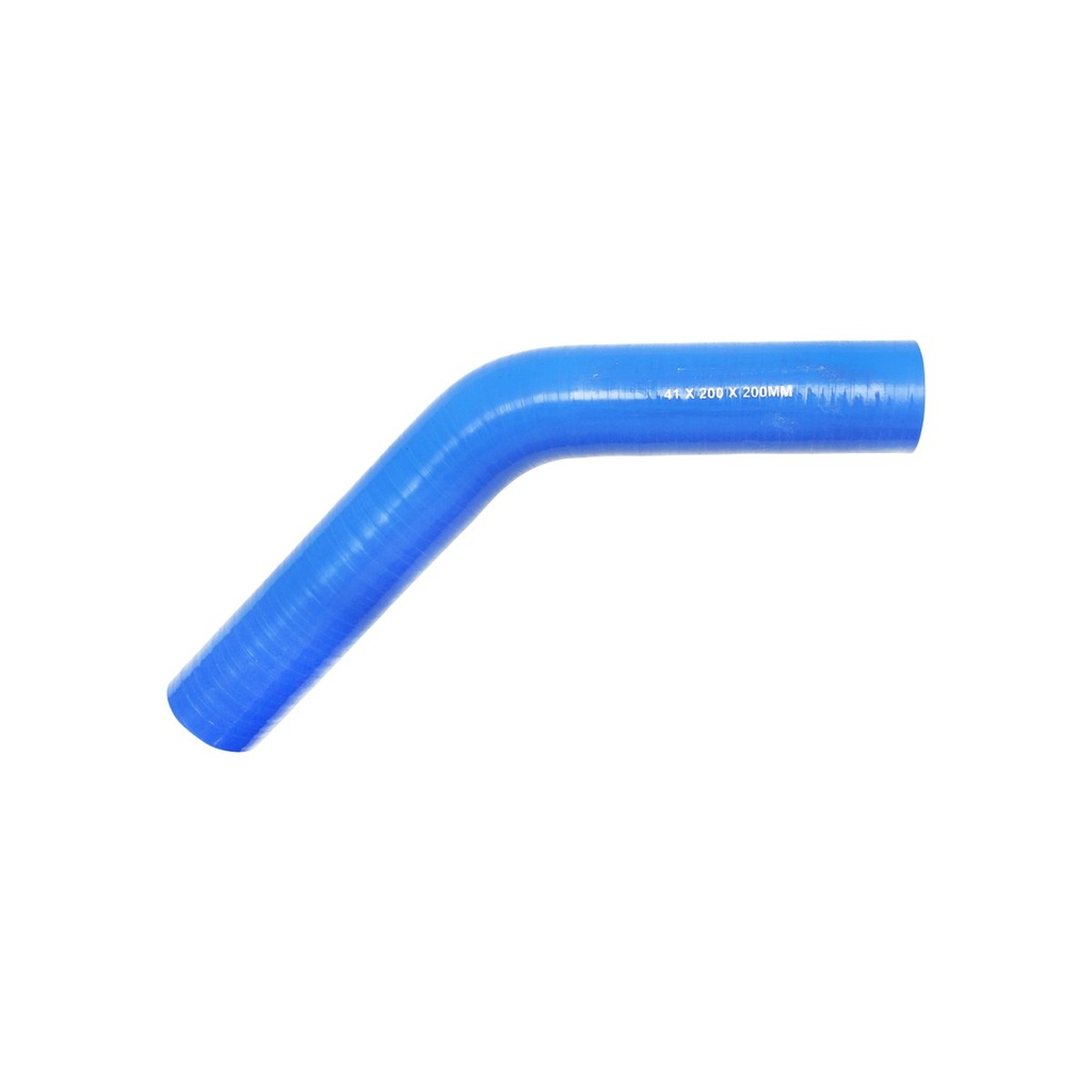 Furtun cotit silicon 45 grade cu insertie textila int. 41x200x200mm