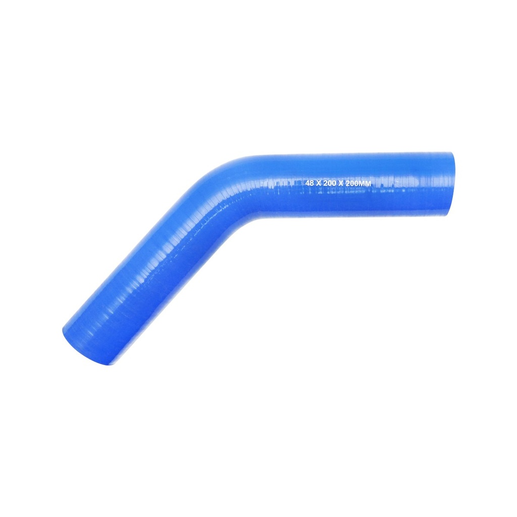 Furtun cotit silicon 45 grade cu insertie textila Int. 48x200x200mm