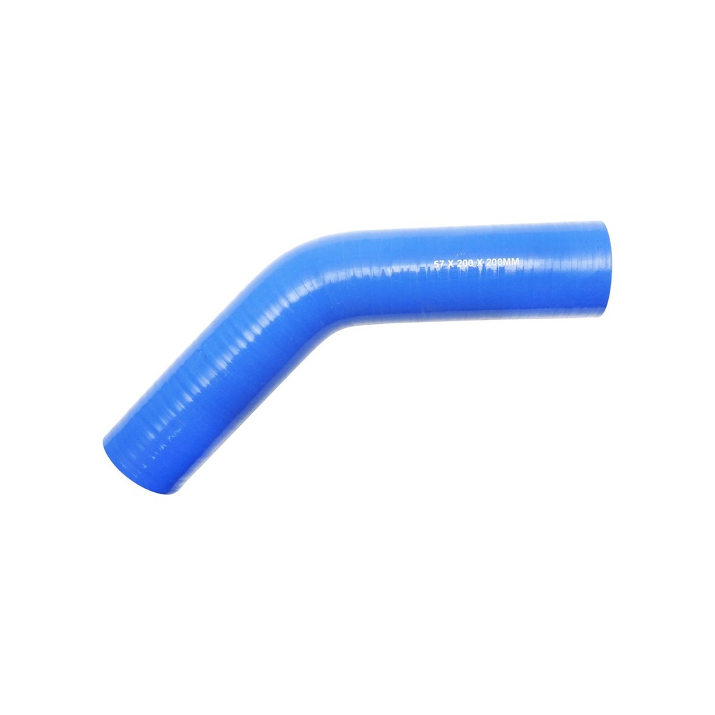 Furtun cotit silicon 45 grade cu insertie textila int. 57x200x200mm