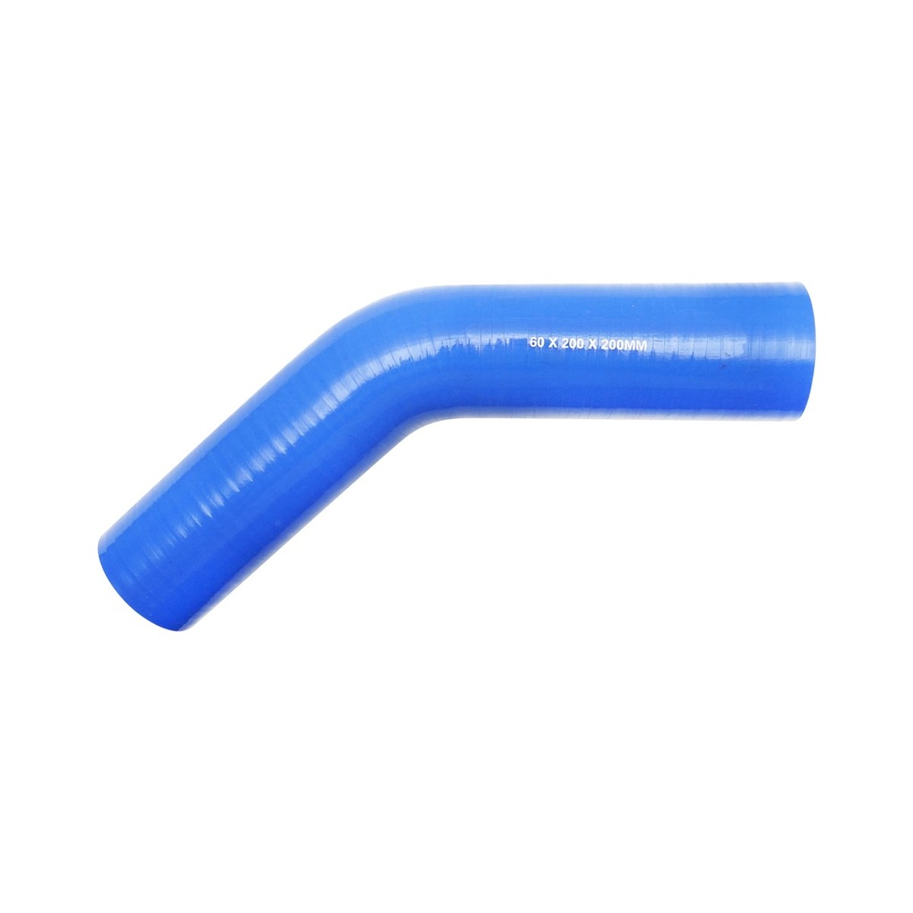 Furtun cotit silicon 45 grade cu insertie textila 60x200x200mm