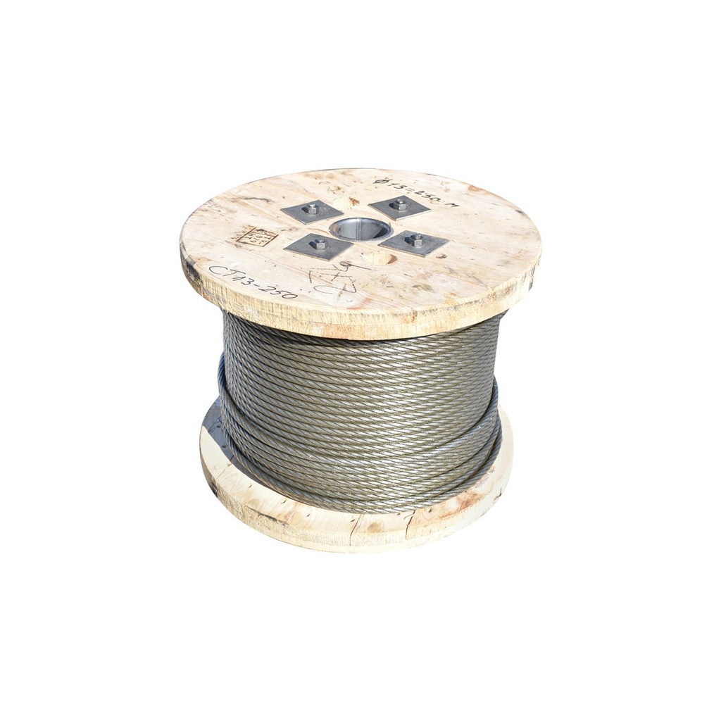 Cablu troliu otel 6x25 fi 11mm inima metalica batut 0,7Kg/1m, 215m/rola