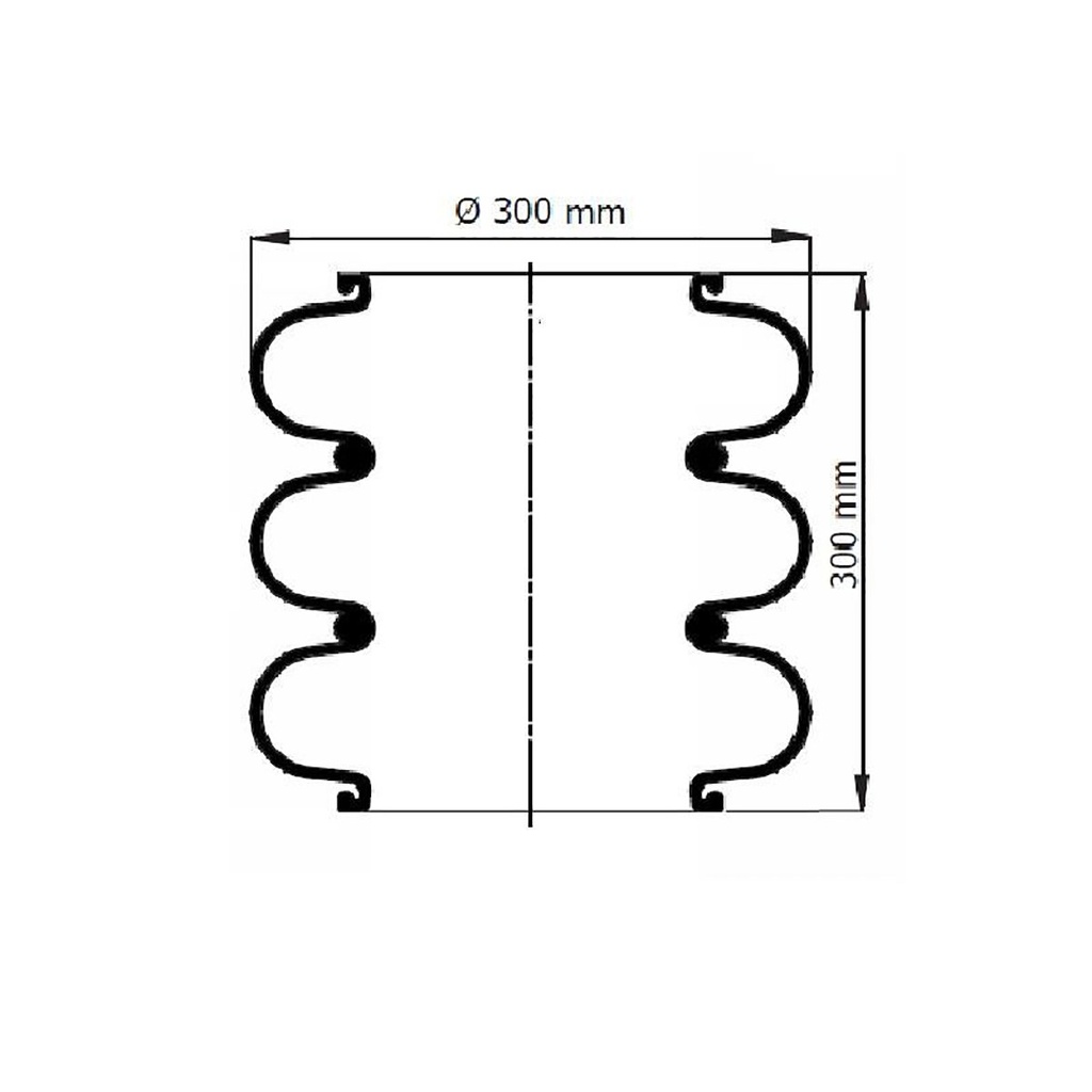 Perna de aer Smarttech universala tip gogosar pentru axe liftante ROR, Weweler, Hendrickson ST3C304200S