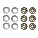 Set discuri frictiune 222x50x3.8mm Z=15, placa 240x130x3.8mm pentru JCB 3C, 3CX, 3D, 3DX, 4C, 4CN, 4CX OEM 458-20289 - 458-20353