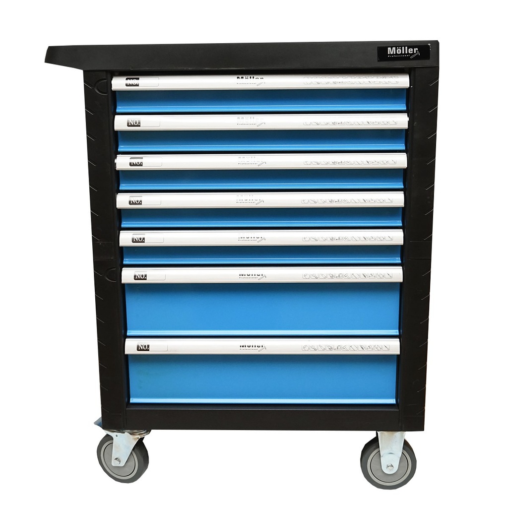 Dulap carucior pentru scule metalic cu 7 sertare echipat cu 496 piese