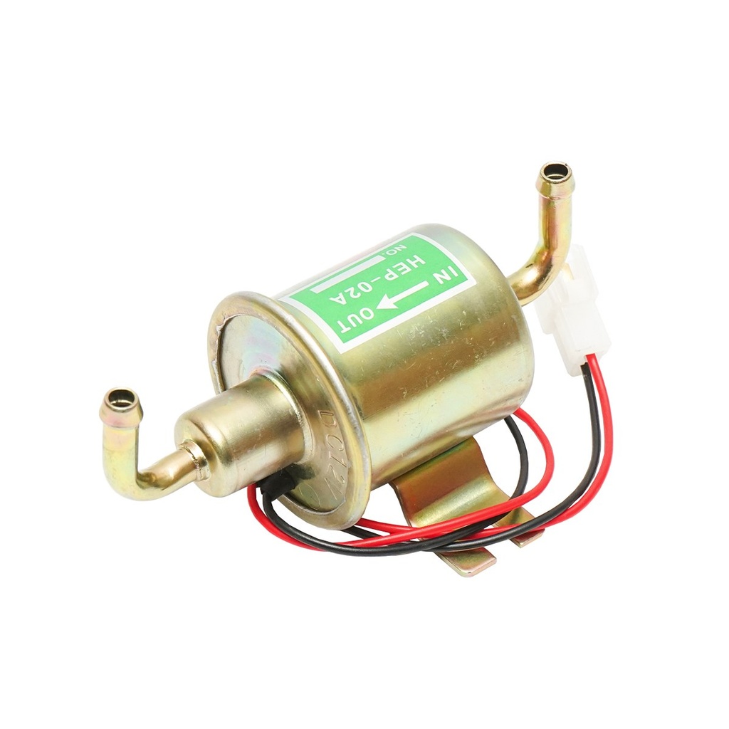 Pompa alimentare electrica universala 12V cot 90 grade, L=130mm, fi 8mm pentru motorina/benzina OEM YK-3065, HEP-02A