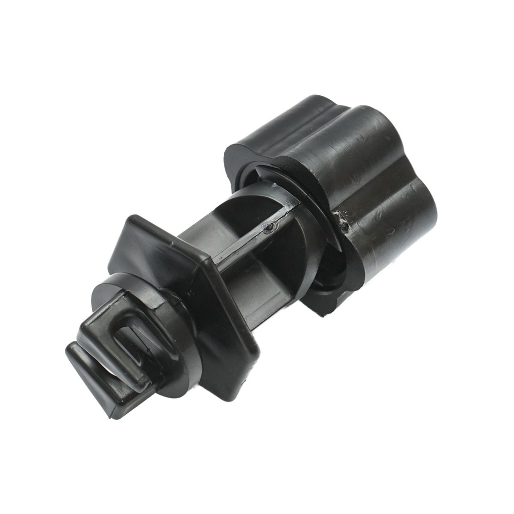 Izolator prindere cu filet, negru pentru stalp metalic gard electric