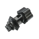 Izolator prindere cu filet, negru pentru stalp metalic gard electric