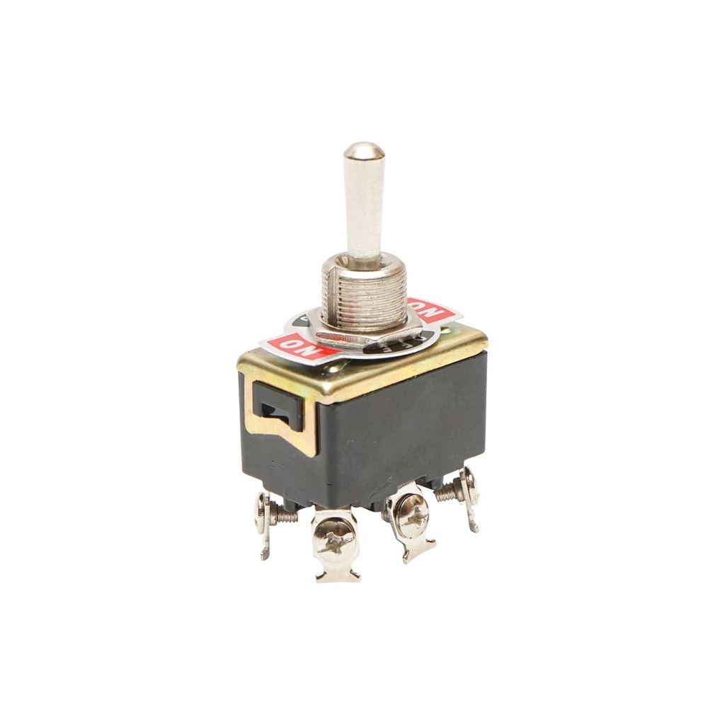 Intrerupator/comutator universal 12V/6-10A cu 4 pini, 34x20mm, filet de prindere fi 12mm