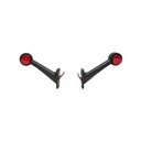 Lampi laterale de gabarit cu LED 12/24V, rosu-alb