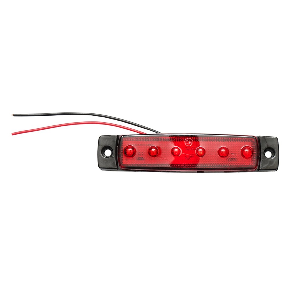 Lampa laterala de gabarit LED rosie 12-24V FR0172