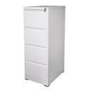 Dulap metalic fiset 1340x460x620mm cu 4 sertare securizate, gri