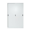 Dulap metalic fiset 1900x1200x450mm cu 2 usi culisante securizate, 4 polite, max 50kg/polita, gri