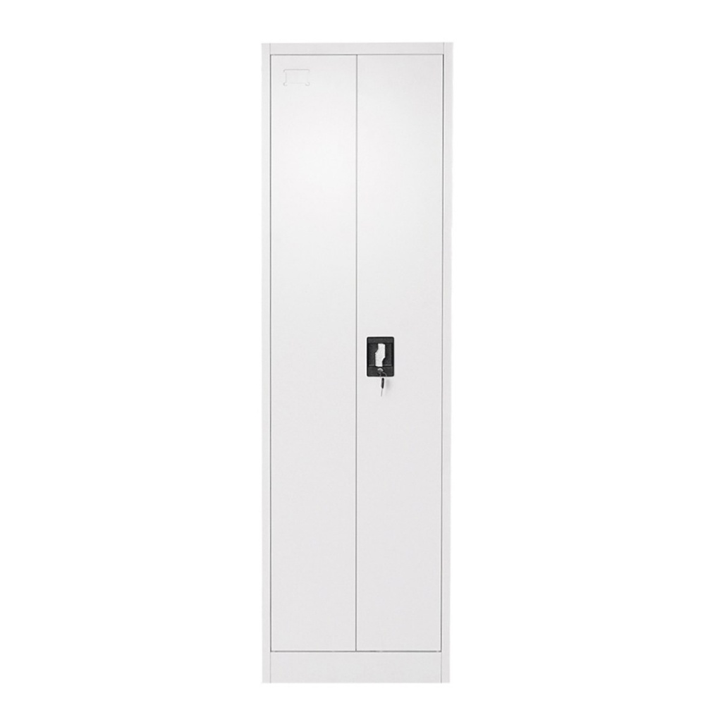 Dulap metalic fiset 1700x500x400mm cu 2 usi securizate, pentru produse curatenie, gri