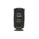 Incarcator universal 12/24V cu doua porturi USB, tensiune de iesire 5V/3.1A DC (montaj in Tablou bord; grila, etc.) incarcare rapida