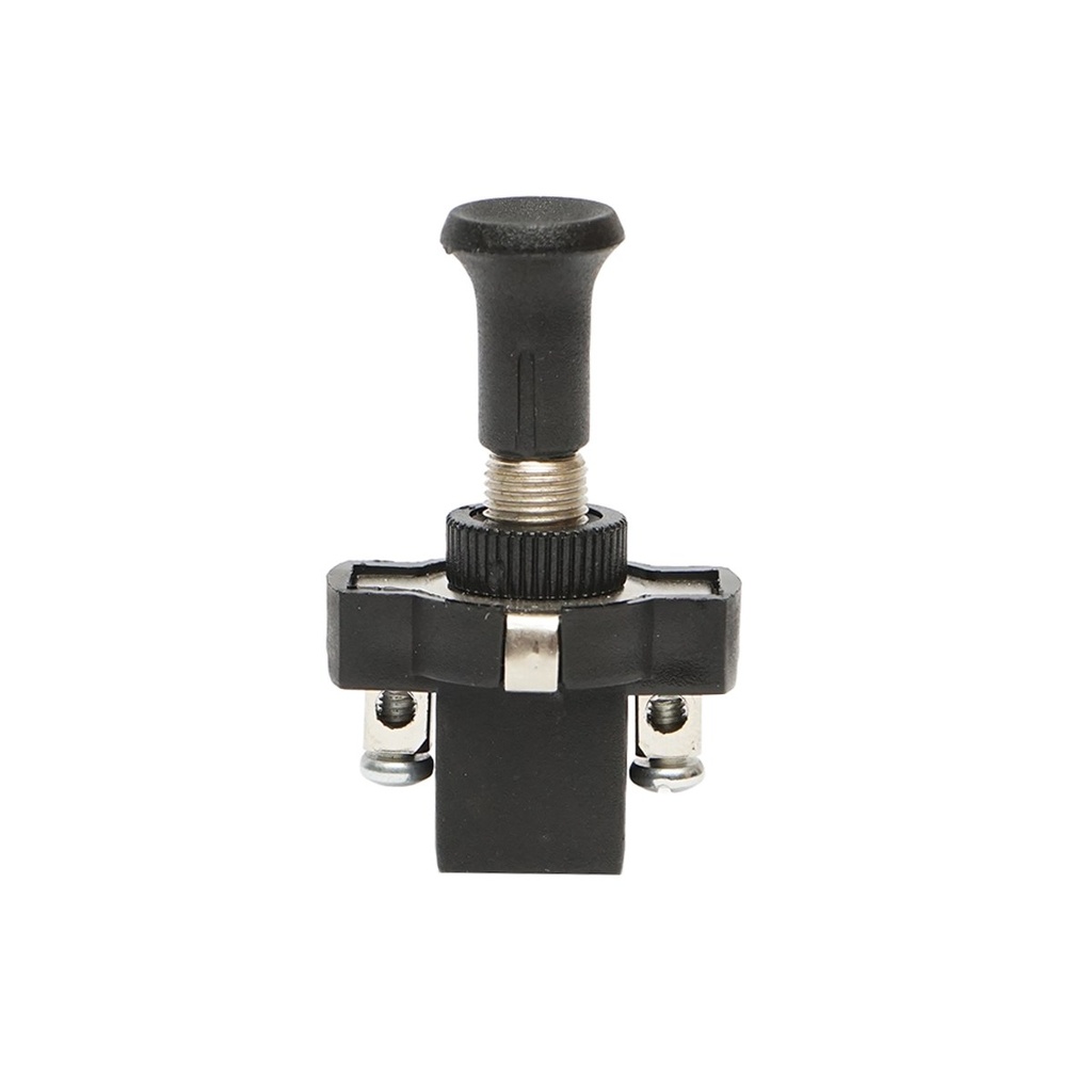 Intrerupator scurt 12V/5A pull switch ON/OFF cu piulita prindere din plastic