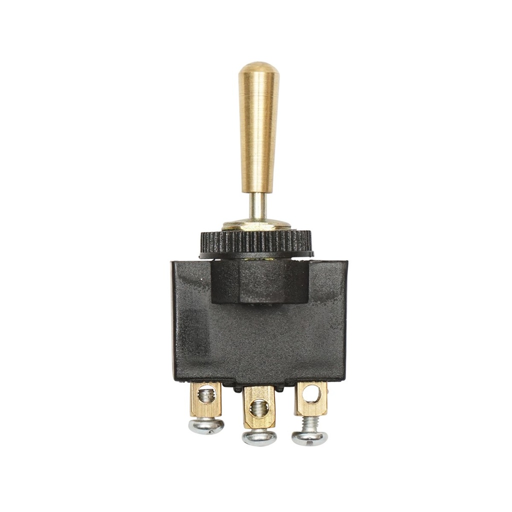 Comutator 3 pozitii cu maneta metalica 12-24V DC/10A, 125-250V AC/2A