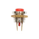 Buton pornire metalic cu revenire, rosu 12-24V DC/10A, 125-250V AC/2A
