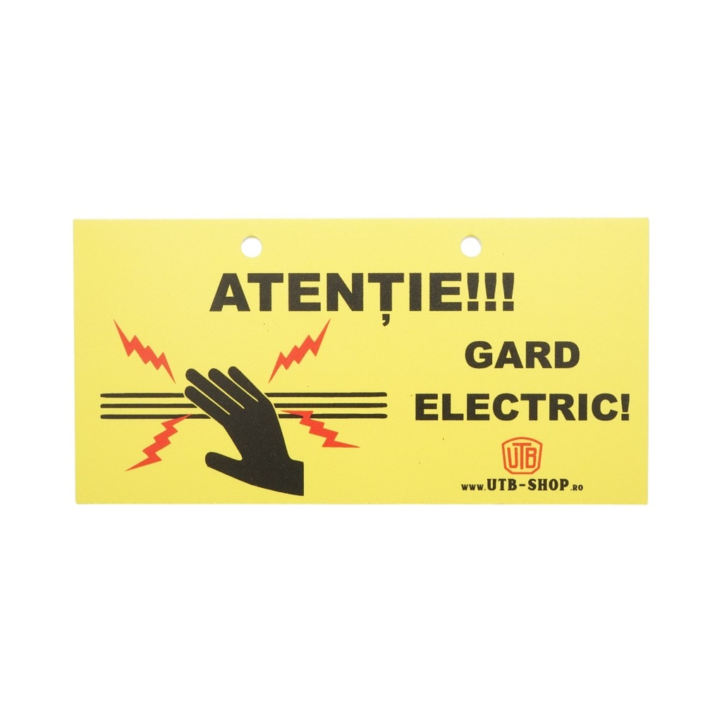 [AMAT6-111546] Placuta avertizare pentru gard electric 100x200mm