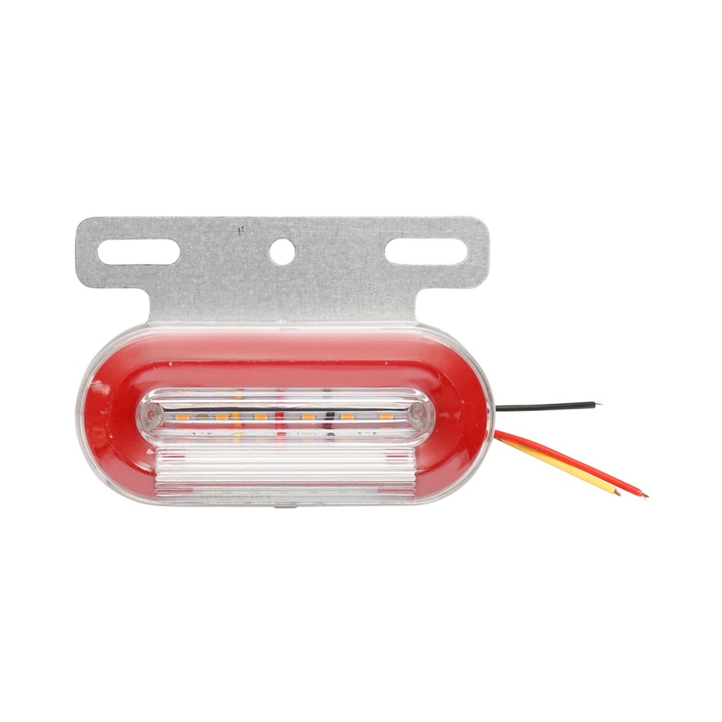 Lampa laterala de gabarit rosu-alb cu 6 LED-uri 24V
