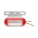 Lampa laterala de gabarit rosu-alb cu 6 LED-uri 24V