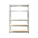 Raft metalic cu 5 polite MDF, 180x120x45cm, 175kg/polita, montaj fara suruburi, galvanizat